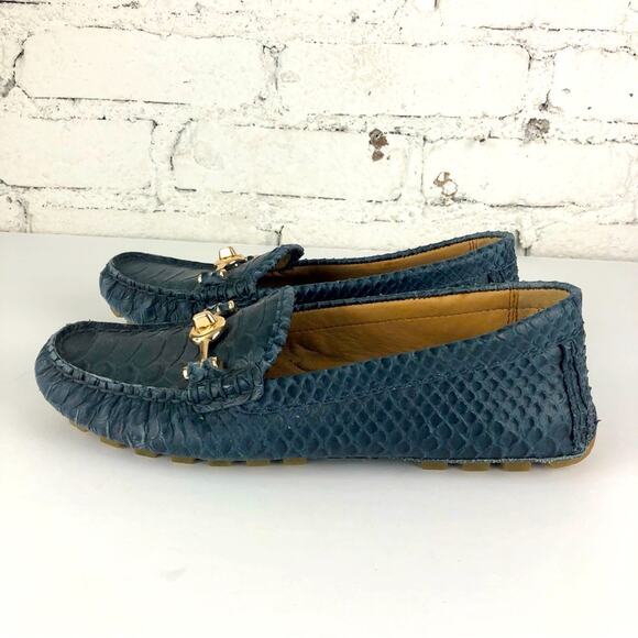 Coach Arlene Snakeskin Embossed Loafers - Picture 3 of 11